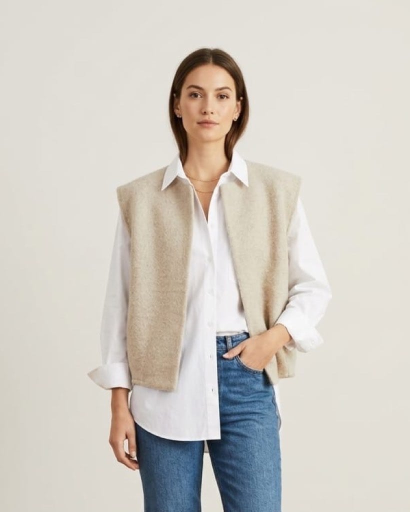 JH gilet sans manche beige